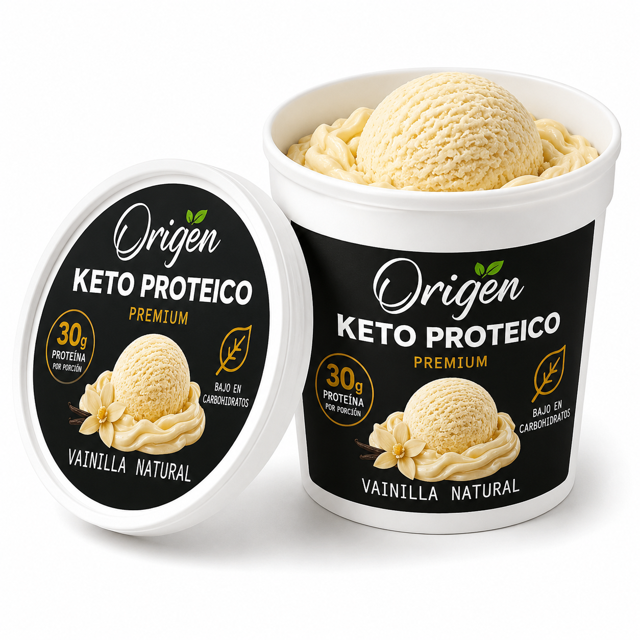 Helado Vainilla Natural Proteico Premium - 500ml
